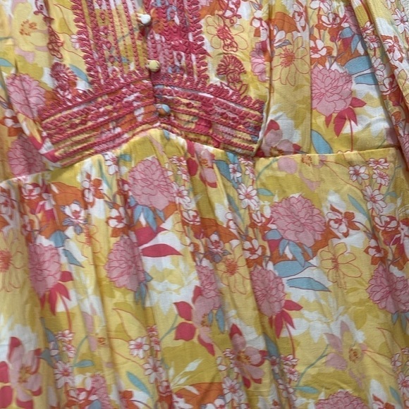 Torrid Peach Floral Gauze Hi-Lo Dress 1X - Picture 5 of 11